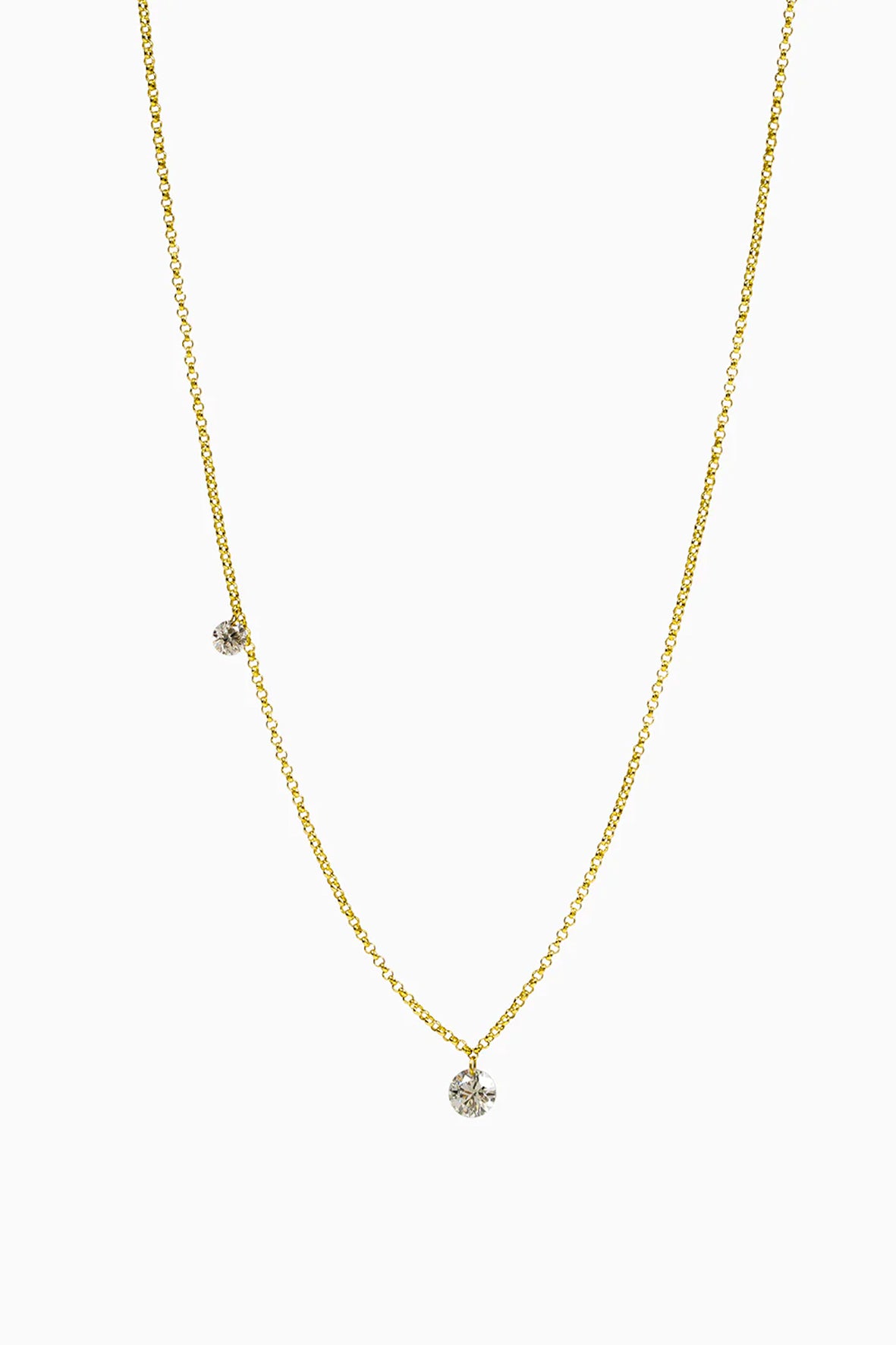 Collar laser double diamond 0.65CT.