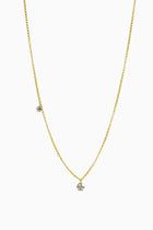 Collar laser double diamond 0.65CT.