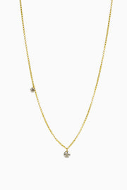 Collar laser double diamond 0.65CT.