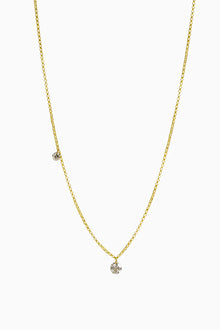 Collar laser double diamond 0.65CT.