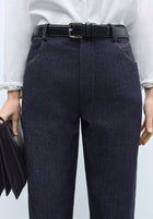 Pantalón denim straight indigo