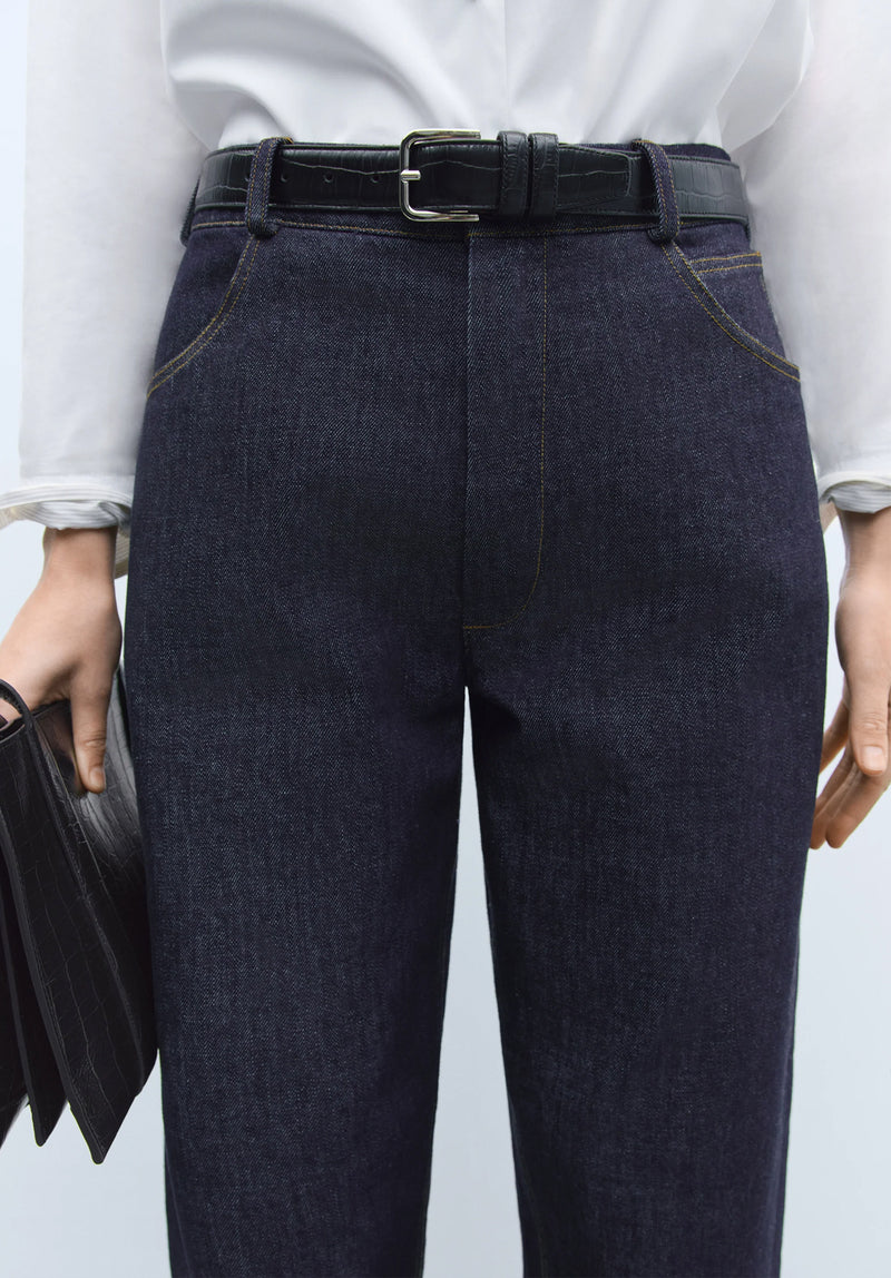 Pantalón denim straight indigo