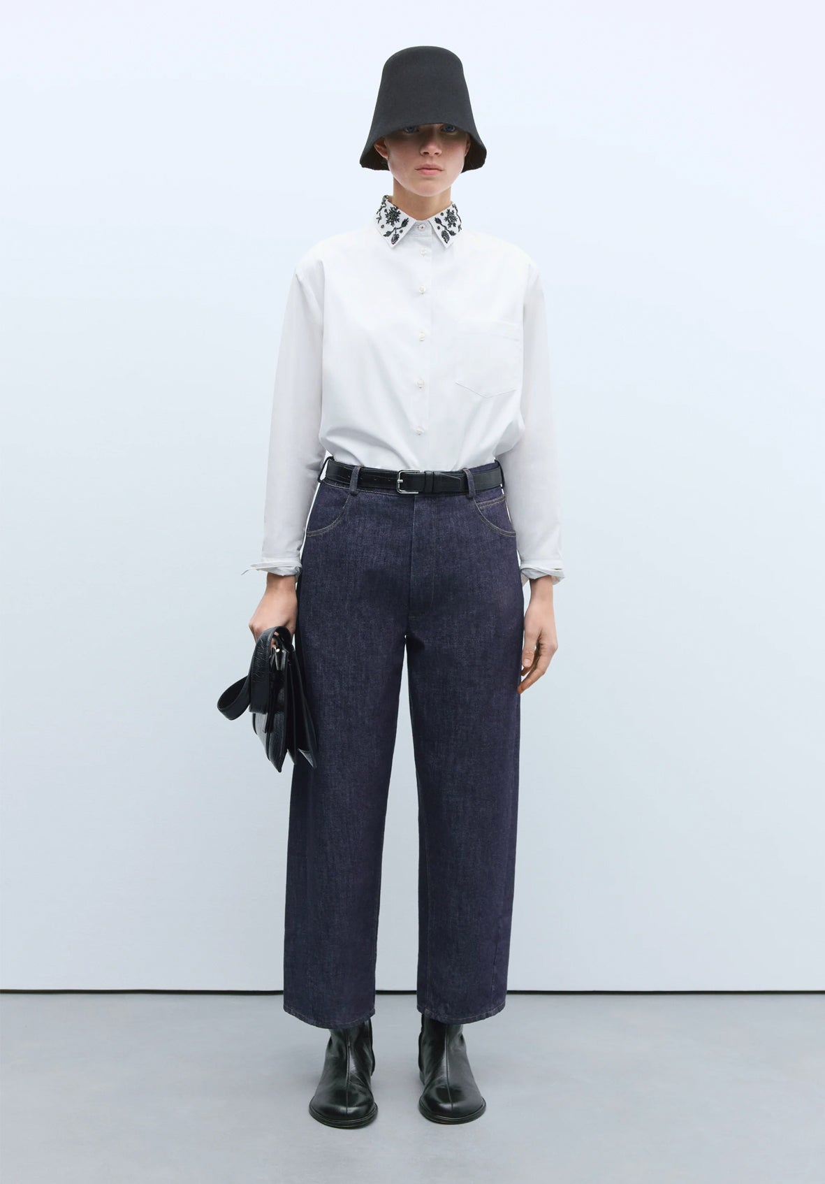 Pantalón denim straight indigo