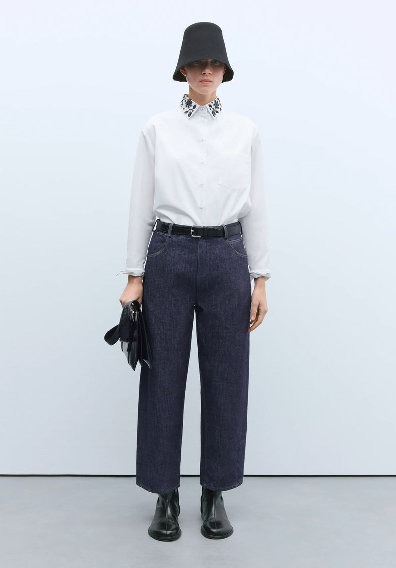 Pantalón denim straight indigo