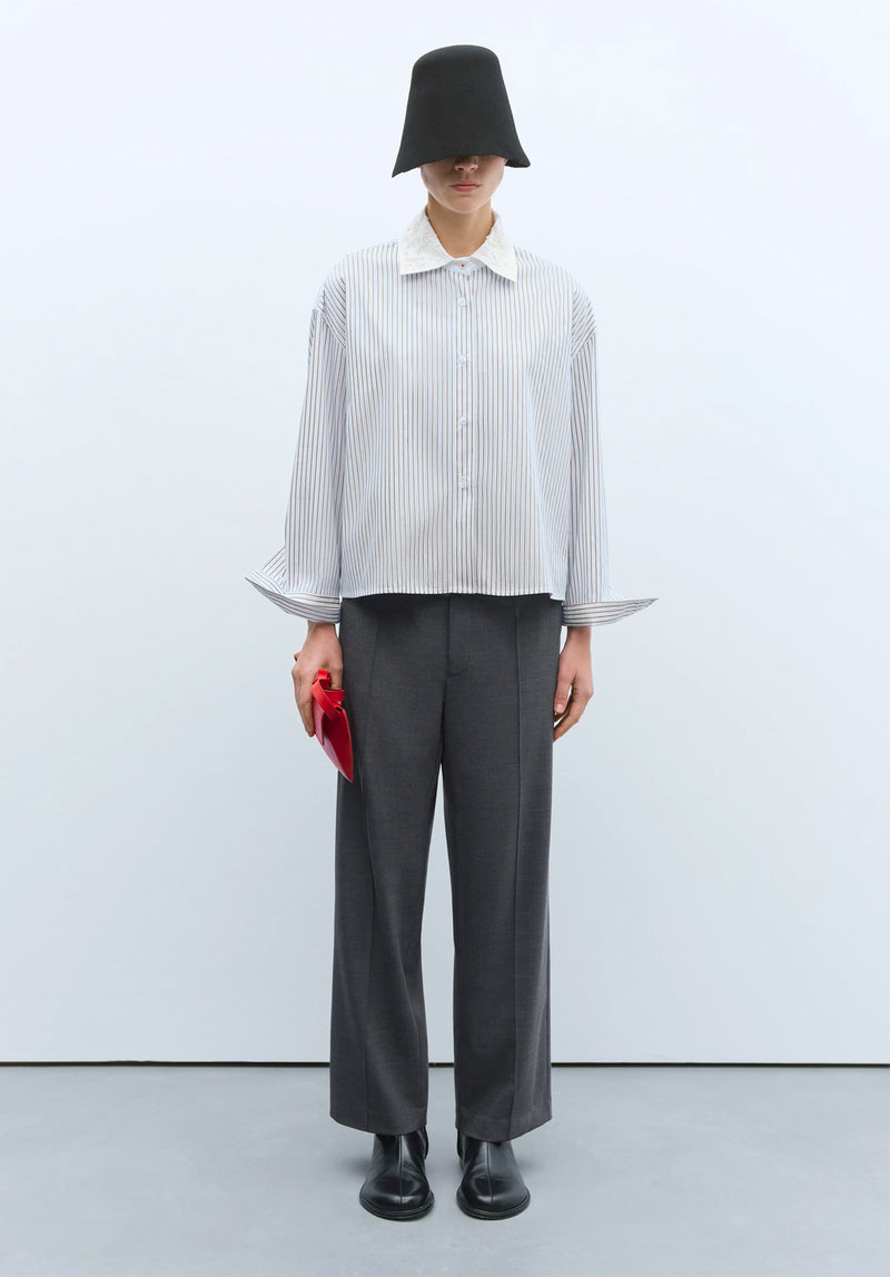 Camisa embellished striped