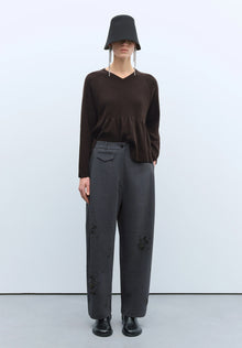 Pantalón embellished tailoring gris