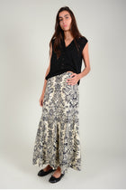 Falda botanical printed