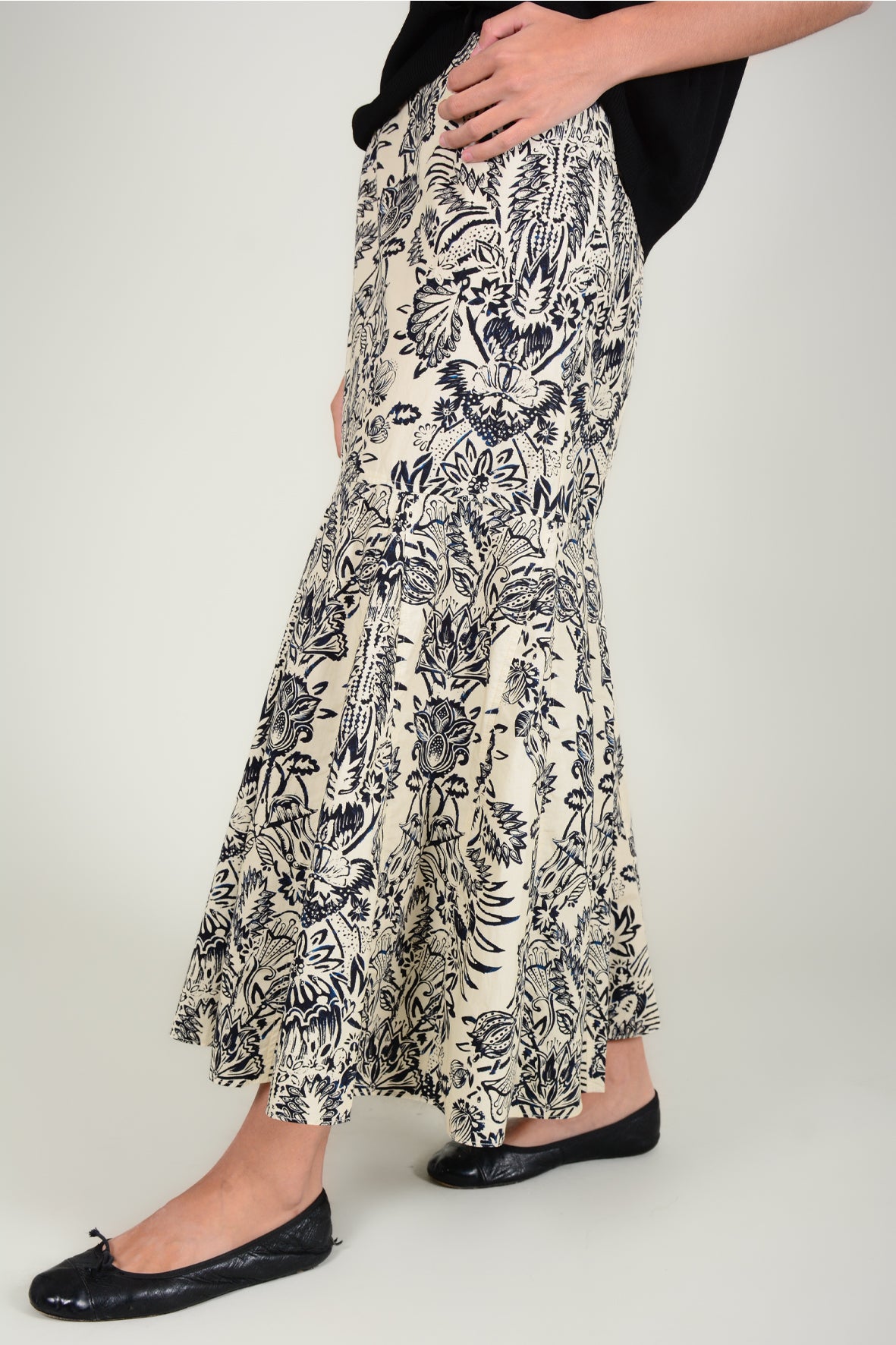 Falda botanical printed