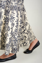 Falda botanical printed