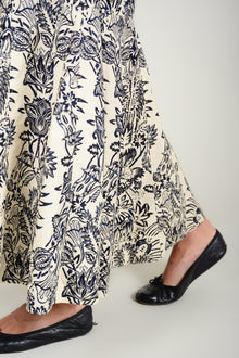 Falda botanical printed