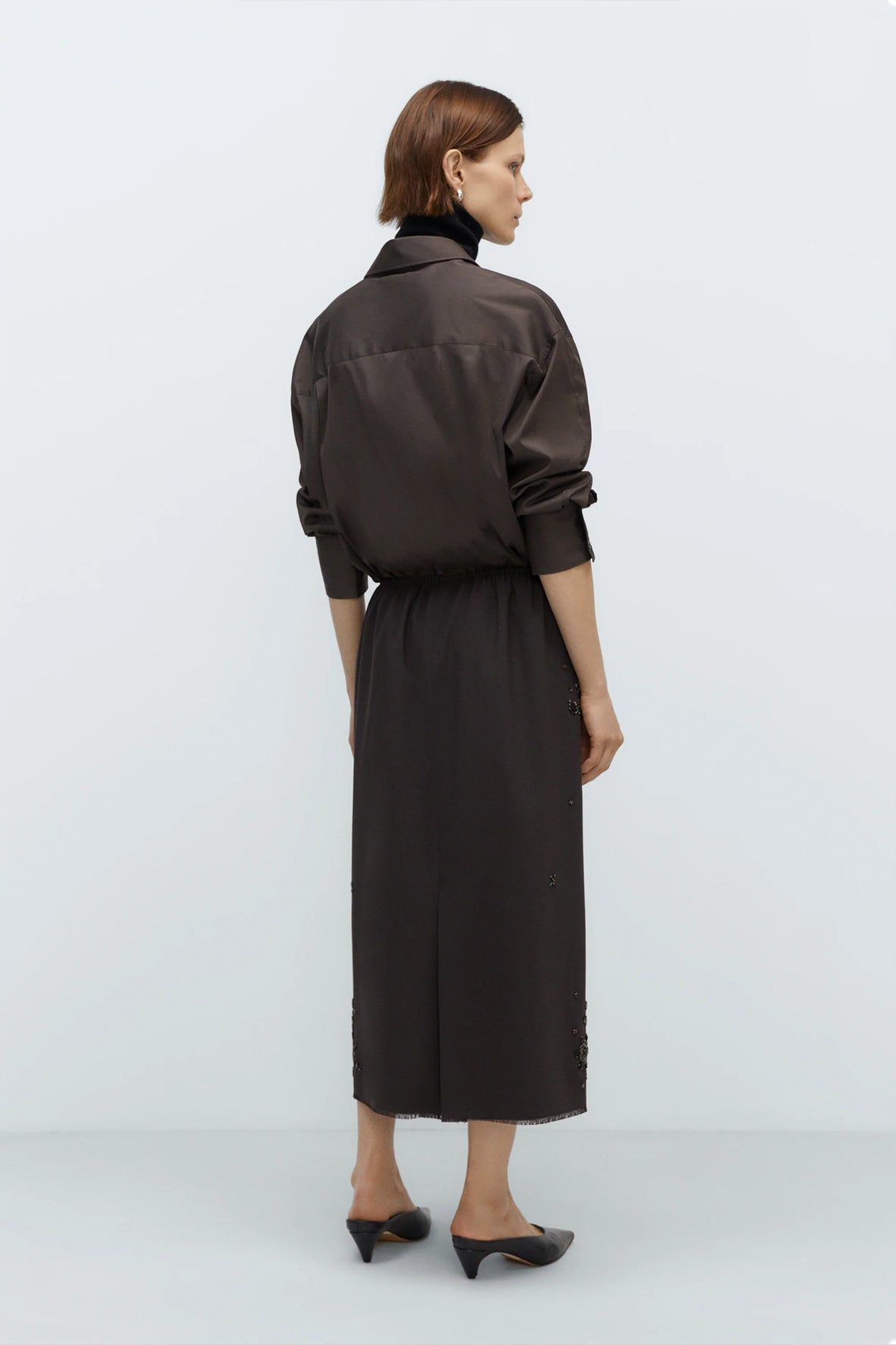 Falda embellished tailoring skirt