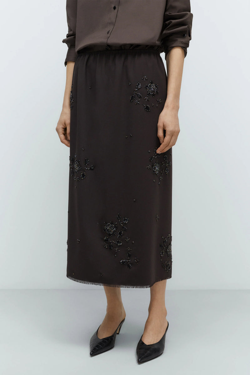 Falda embellished tailoring skirt
