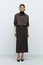 Falda embellished tailoring skirt