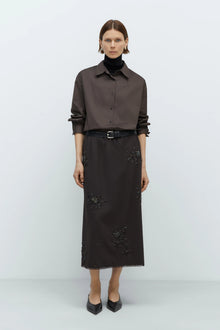 Falda embellished tailoring skirt