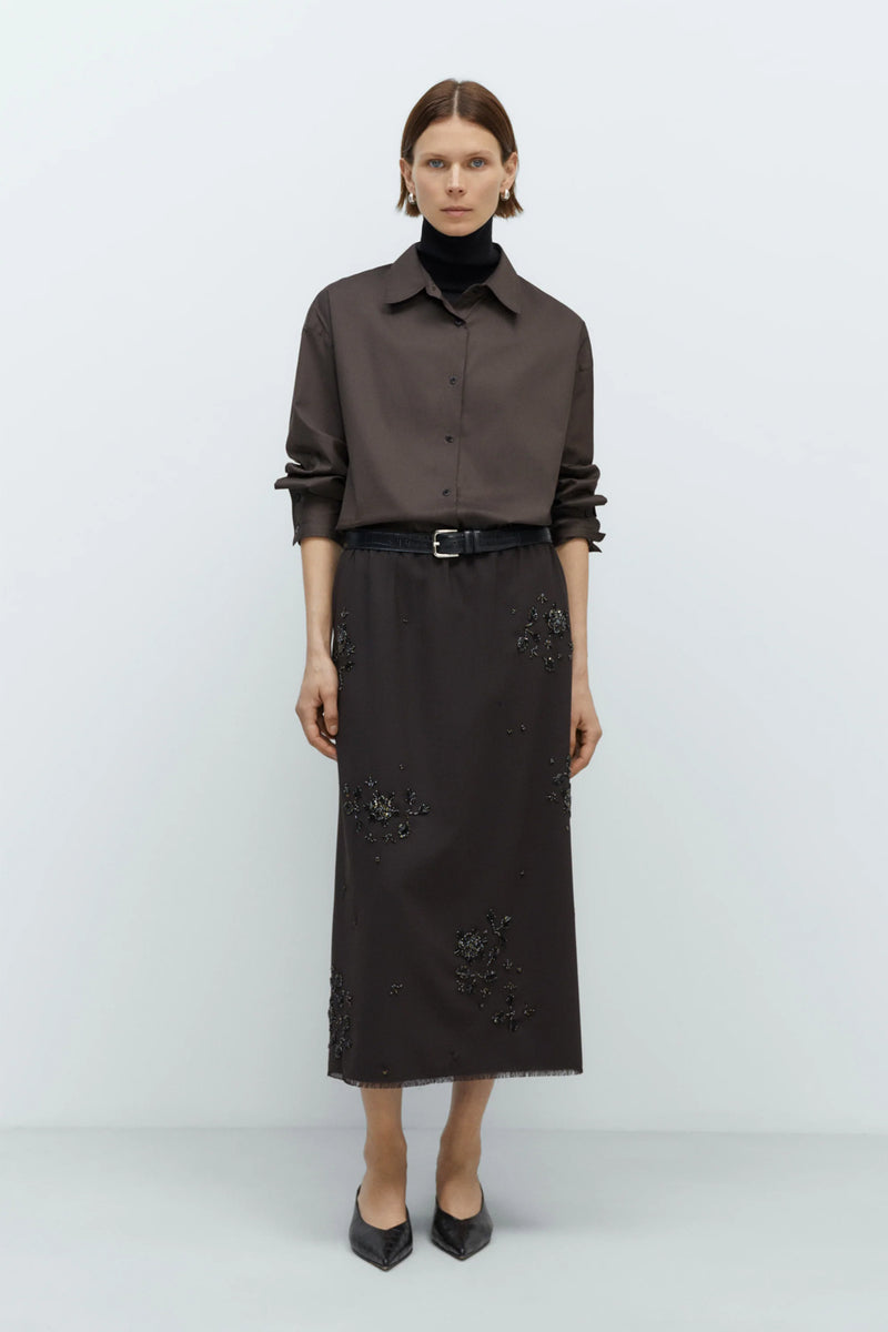 Falda embellished tailoring skirt
