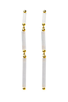 Pendientes largos barras iridiscentes