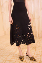 Falda midi calada