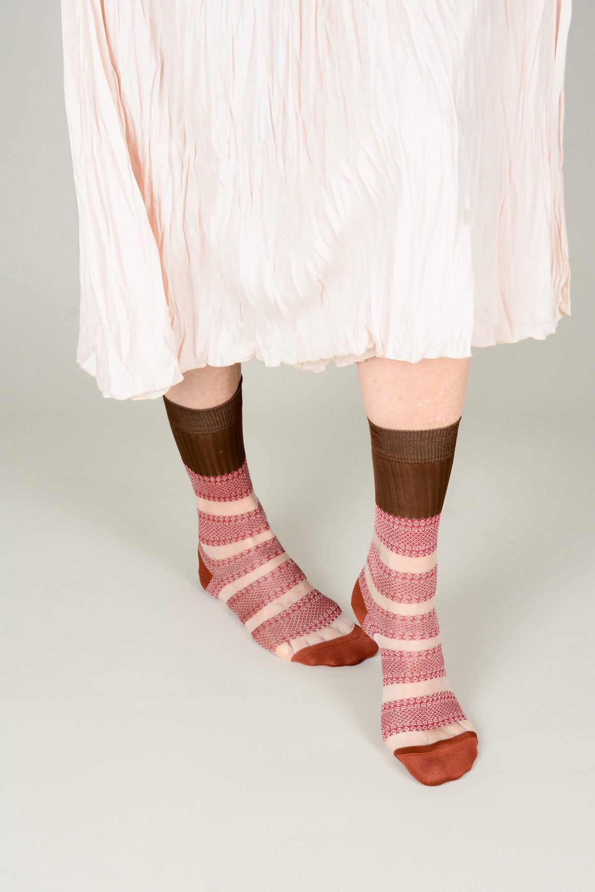 Calcetines franjas transparentes