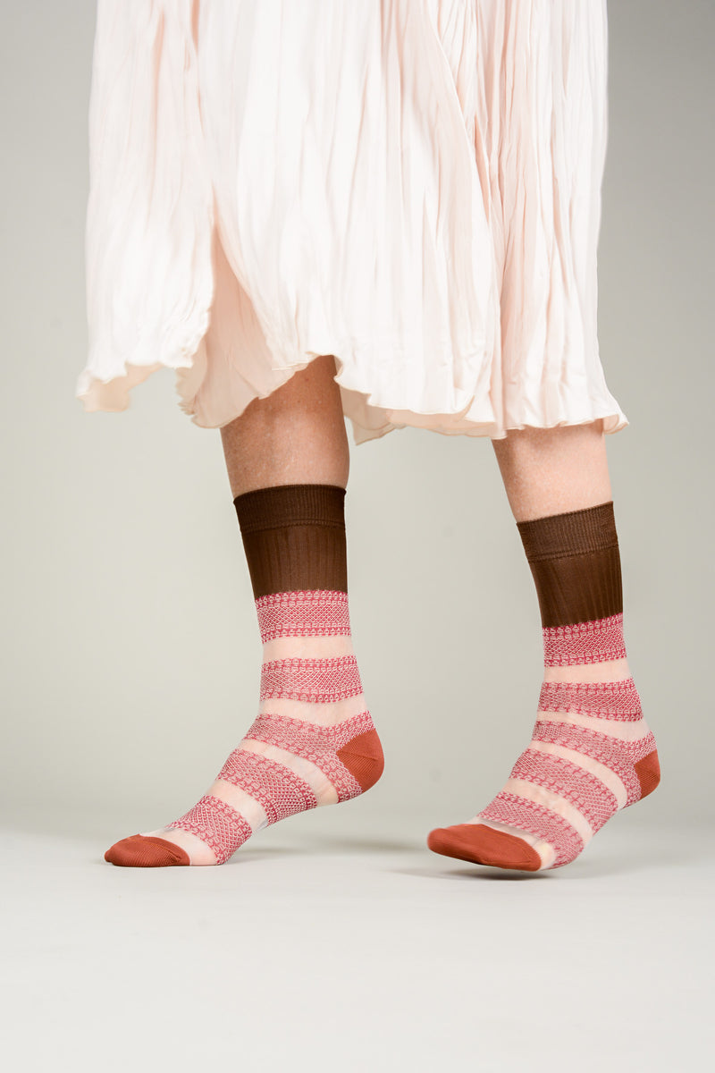 Calcetines franjas transparentes