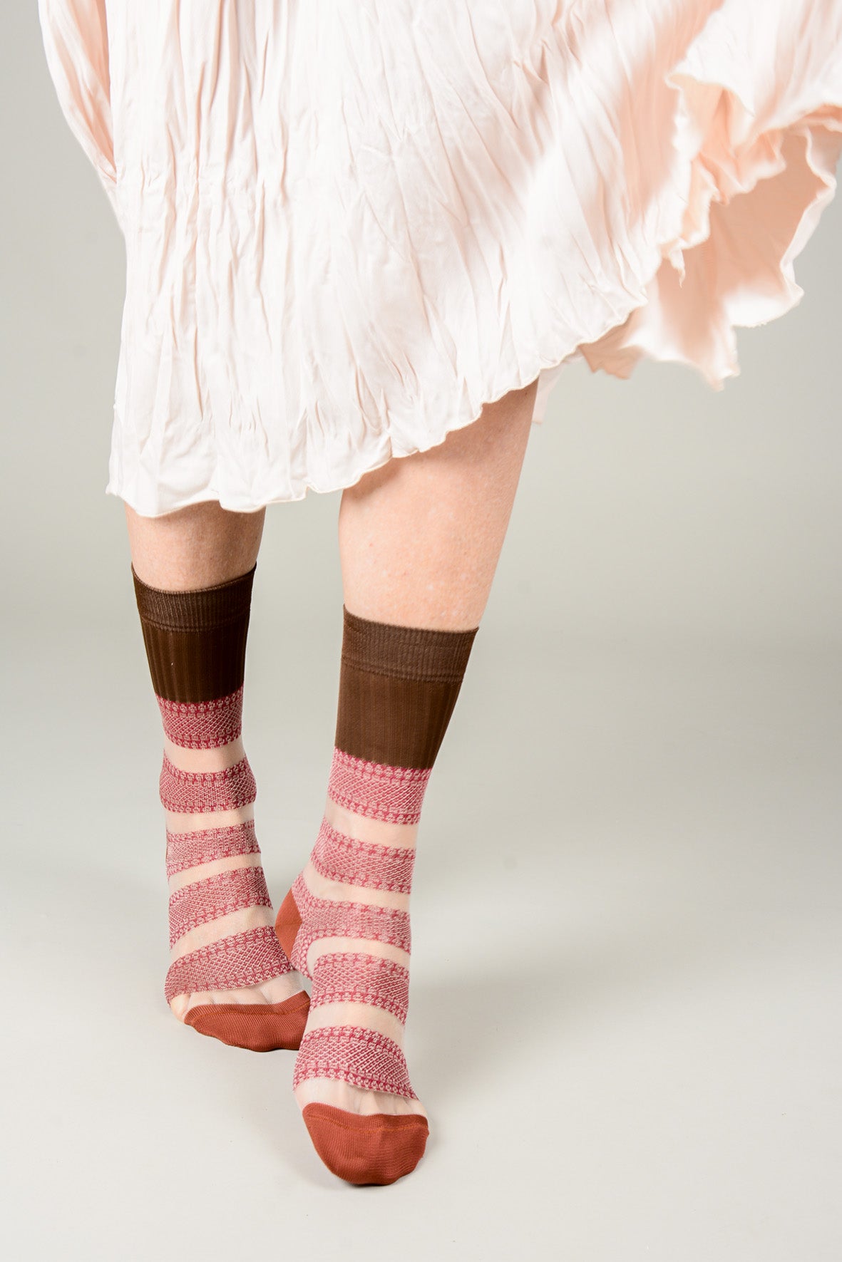 Calcetines franjas transparentes