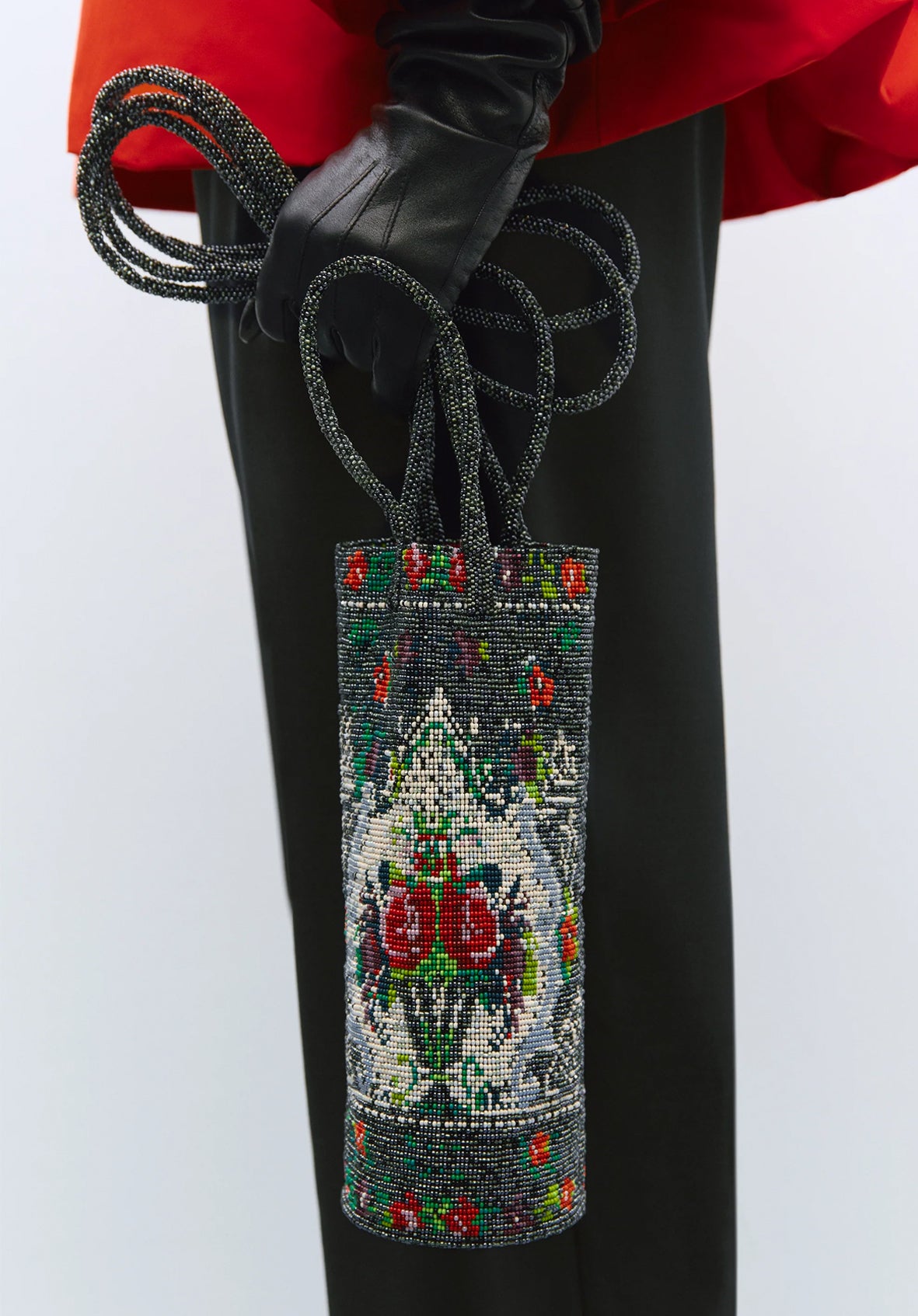 Bolso handmade beaded crisantemo