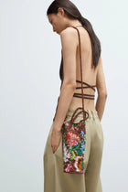 Bolso handmade beaded peonia