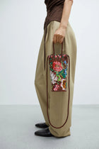 Bolso handmade beaded peonia