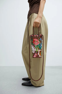 Bolso handmade beaded peonia