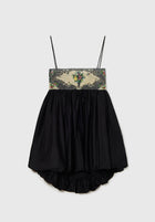 Vestido handmade beaded mini negro