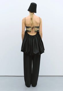Vestido handmade beaded mini negro