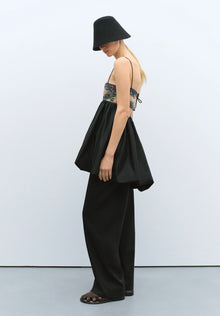 Vestido handmade beaded mini negro