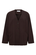 Chaqueta blazer sin solapas