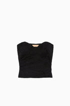 Top bustier plisado