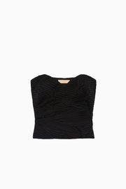 Top bustier plisado
