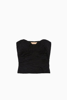 Top bustier plisado
