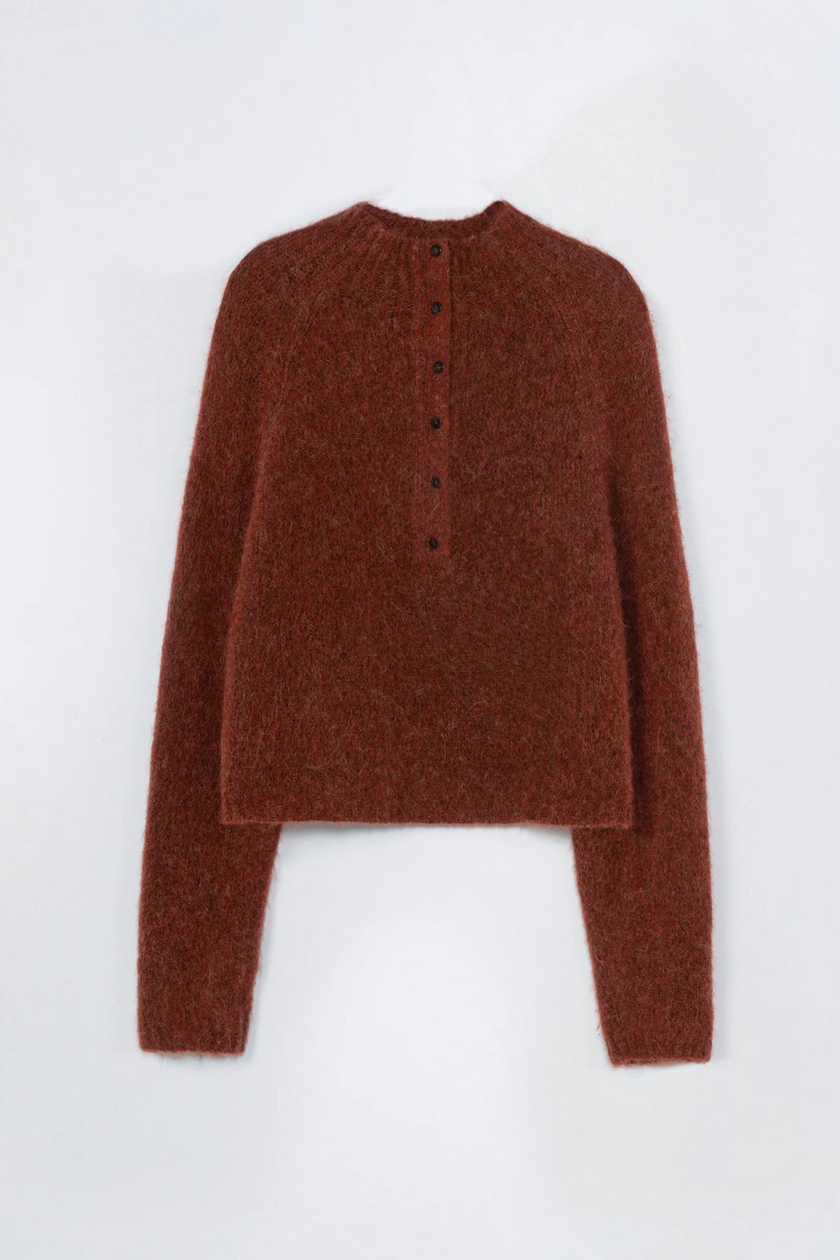 Jersey baby alpaca polo sweater