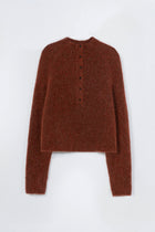 Jersey baby alpaca polo sweater