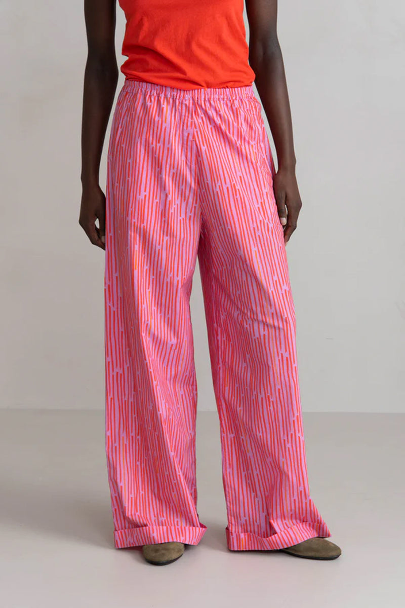 Pantalón rayado rojo