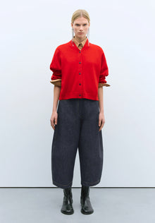Cárdigan merino wool rojo