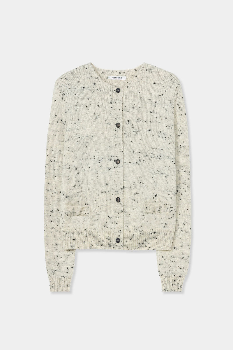 Cárdigan merino wool flecked
