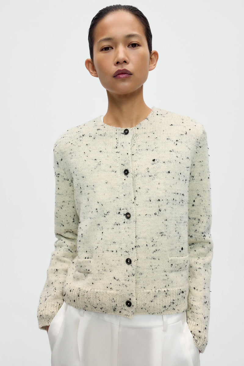 Cárdigan merino wool flecked