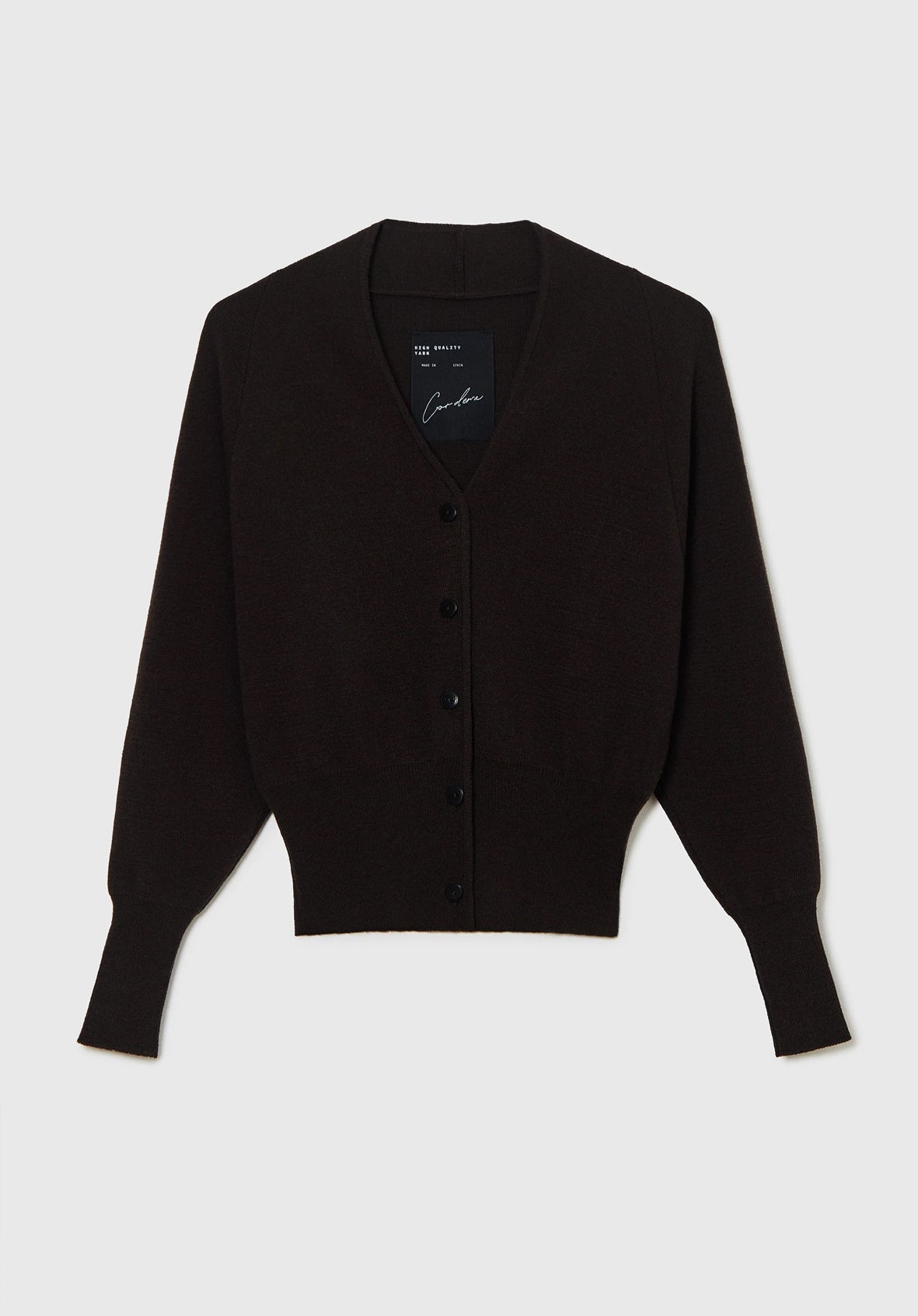 Cardigan merino & cashmere marrón