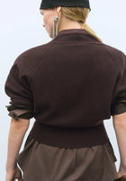 Cardigan merino & cashmere marrón