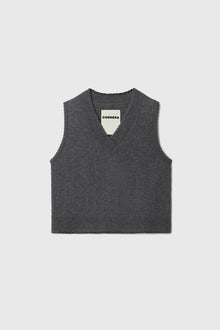 Top merino pointelle waistcoat