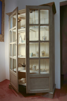 Vintage teak display cabinet