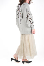 Falda encaje metalizado