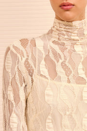 Vestido wave mesh lace