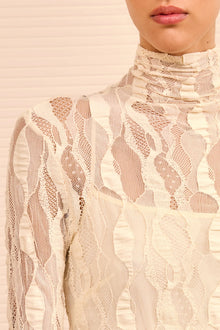 Vestido wave mesh lace