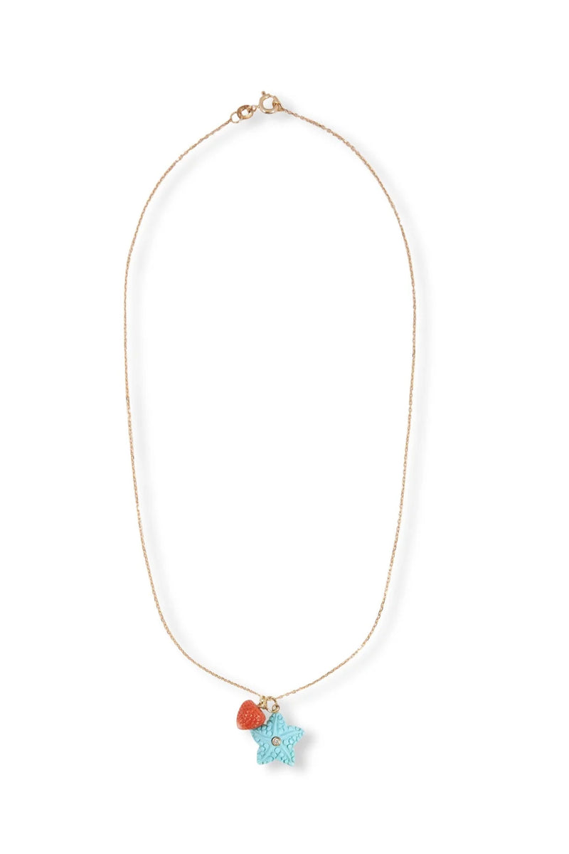 Collar estrella de mar y fresa