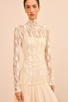 Vestido wave mesh lace